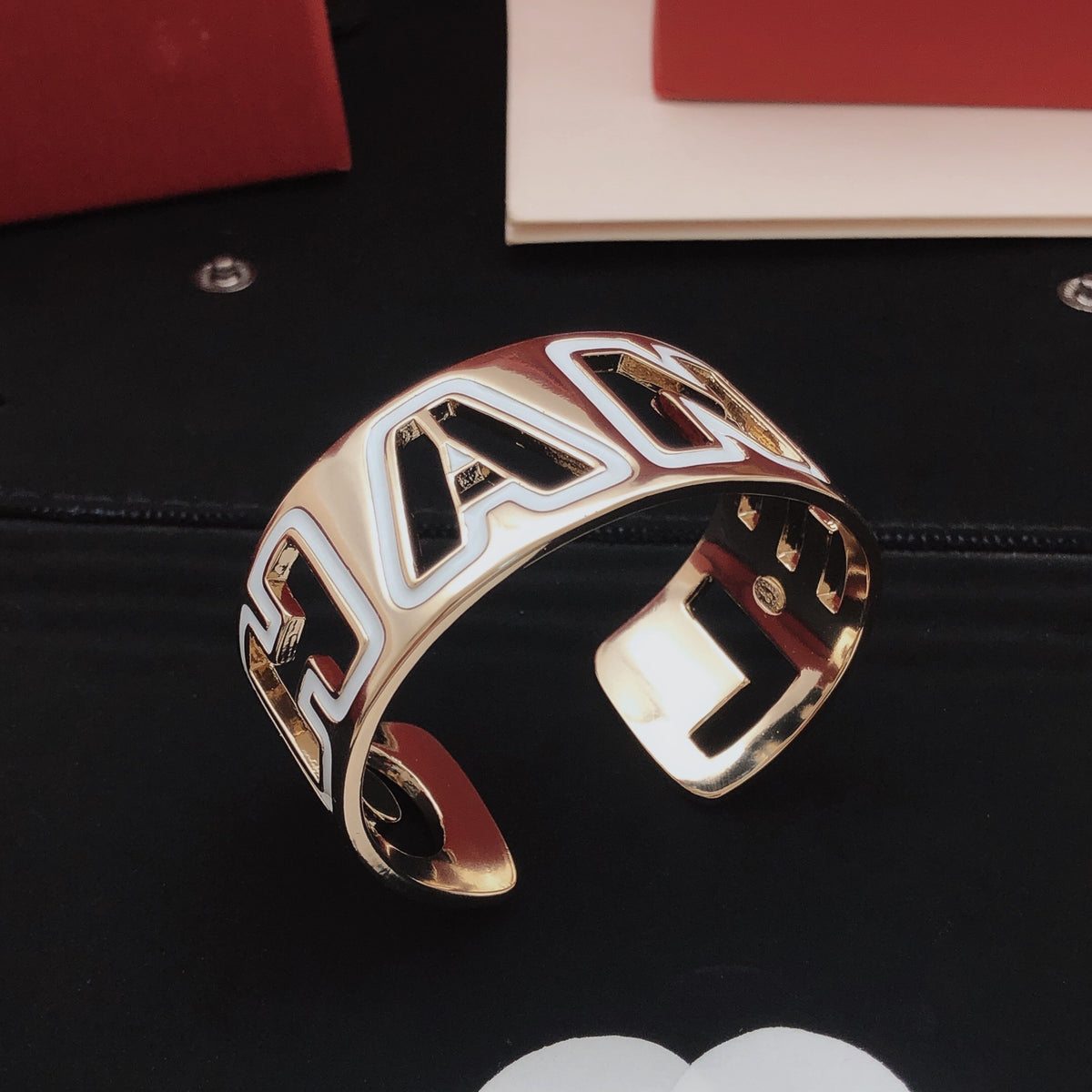 Signature Emblem Bangle in Gold-Tone – Design 021 main product view