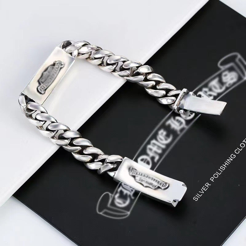 Cross Cuban-Link Bracelet in Metal-Tone front product view