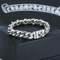 Cross Statement Bracelet in Antique Silver-Tone – Design 05 main product view