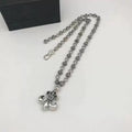 Fleur-de-Lis Pendant Necklace in Antique Silver-Tone main product view