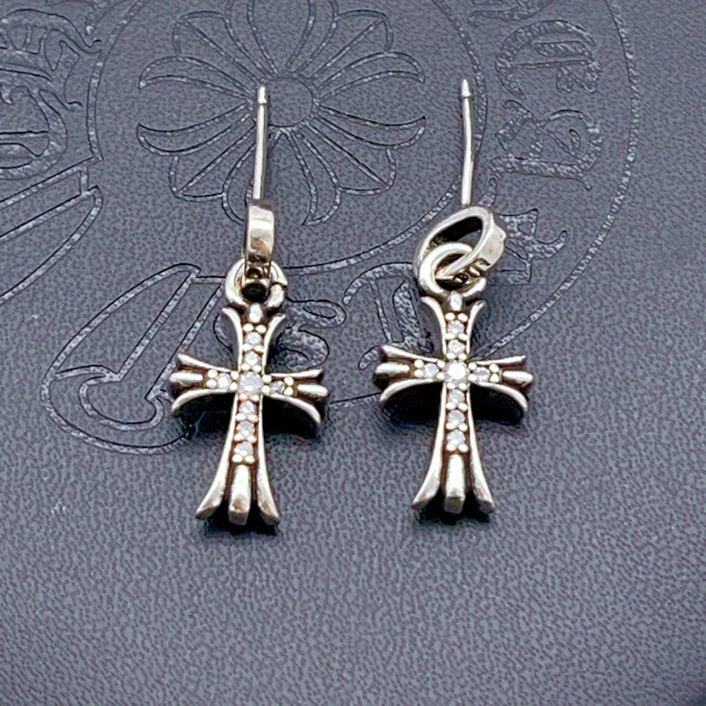 Gothic Emblem Stud Earrings in Metal-Tone main product view