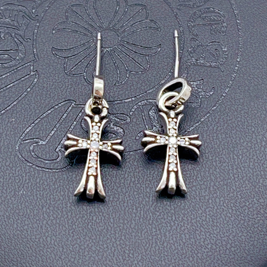 Gothic Emblem Stud Earrings in Metal-Tone main product view