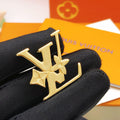 Geometric Emblem Brooch in Gold-Tone – Design 003 main product view