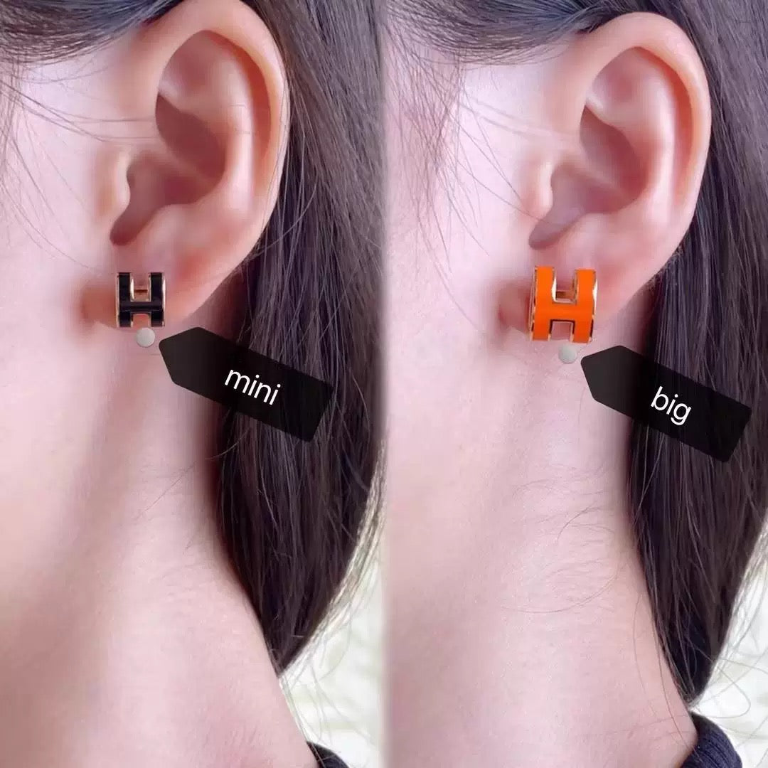 Geometric Emblem Stud Earrings in Silver-Tone main product view
