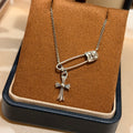 Signature Emblem Pendant Necklace in Polished Metal-Tone – Design 087 main product view