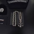 Cross Pendant Necklace in Antique Silver-Tone – Design 14 main product view