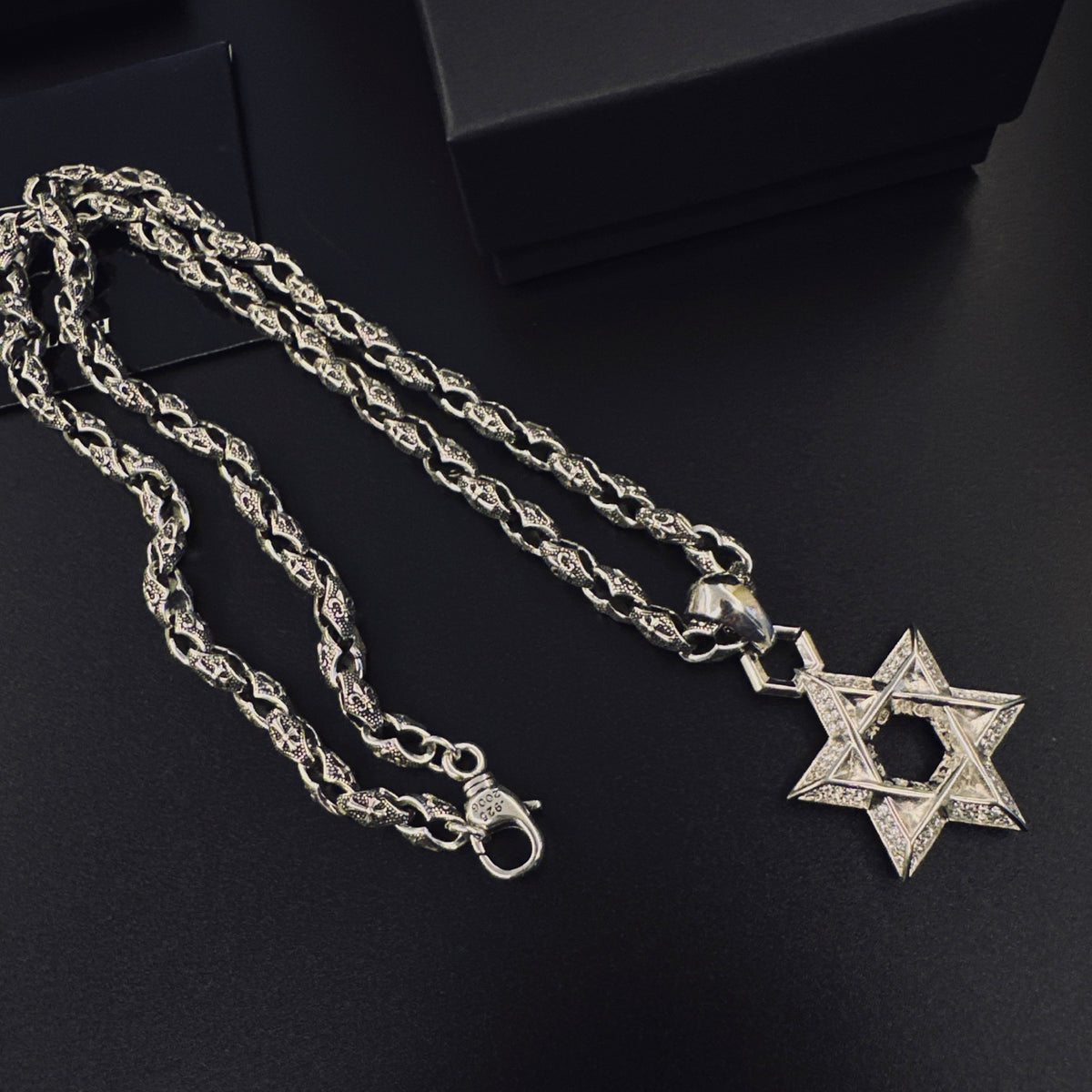 Cross Pendant Necklace in Antique Silver-Tone – Design 13 styled product view