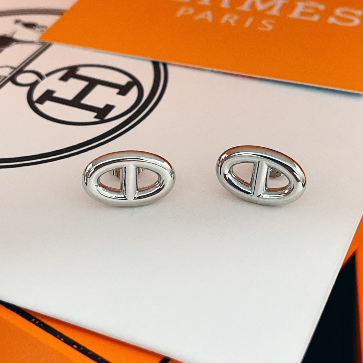 Toggle Stud Earrings in Silver-Tone detail view
