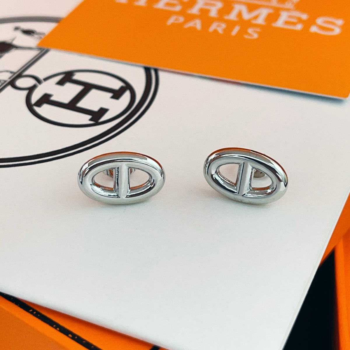 Toggle Stud Earrings in Silver-Tone side detail