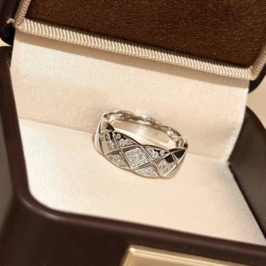 Signature Emblem Statement Ring in Gold-Tone – Design 009 main product view