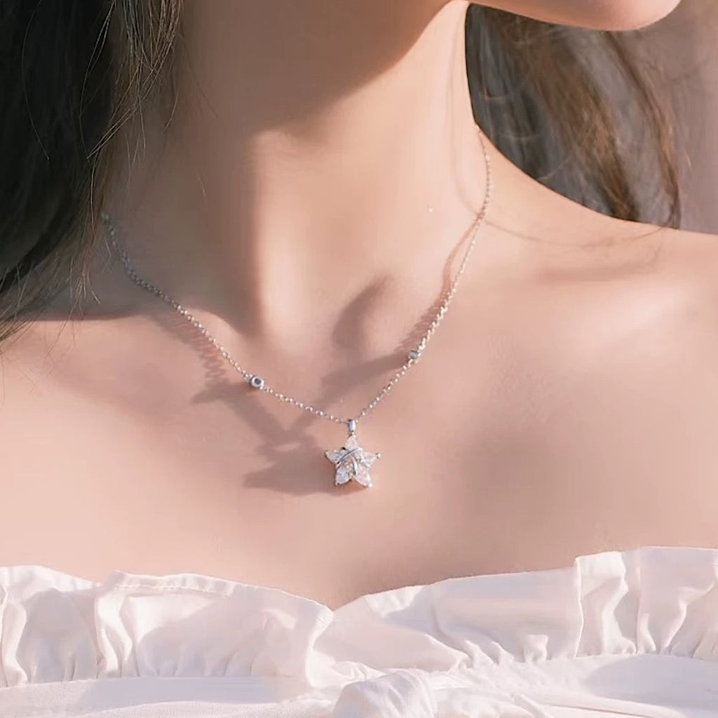 Signature Emblem Crystal-Accent Pendant Necklace – Design 027 styled product view