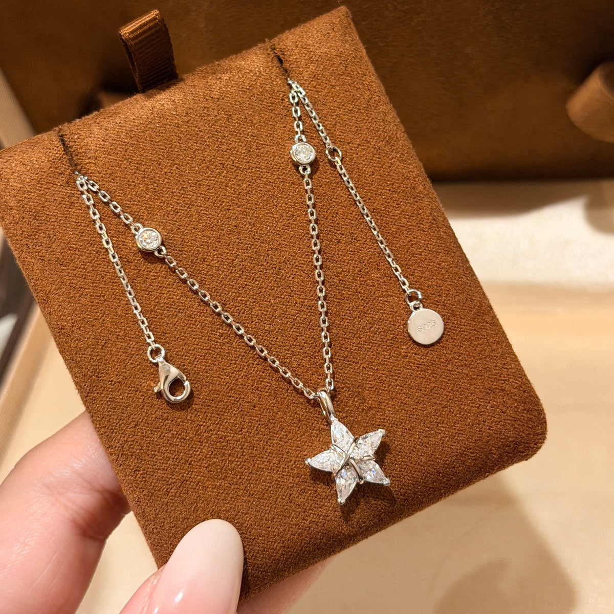Signature Emblem Crystal-Accent Pendant Necklace – Design 027 main product view