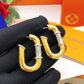 Geometric Emblem Statement Earrings in Gold-Tone – Design 005 main product view