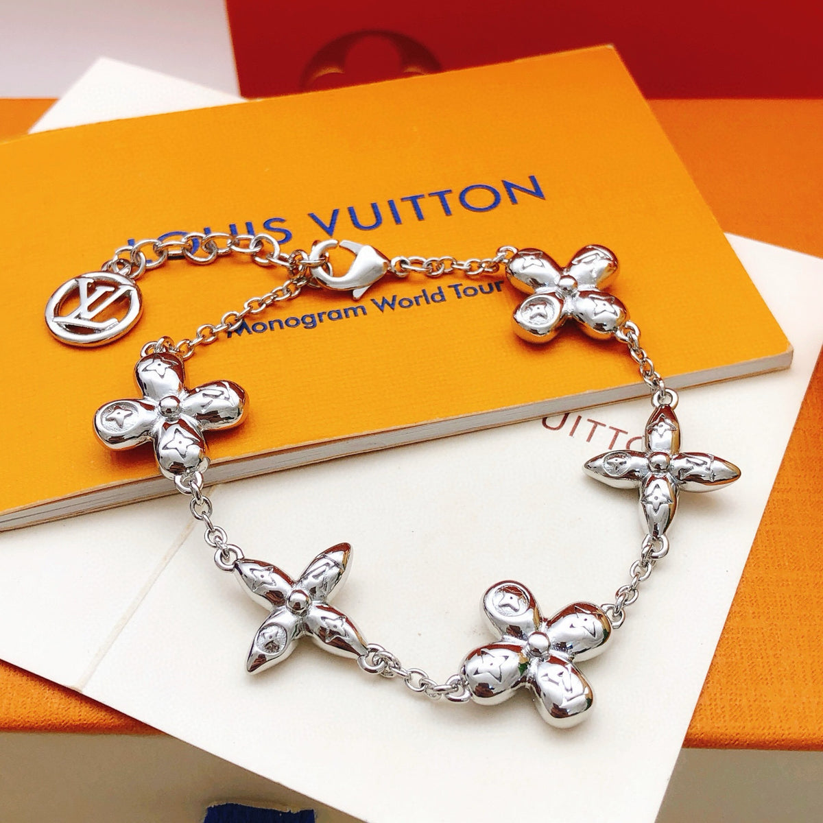 Geometric Emblem Bracelet in Gold-Tone – Design 065 front product view