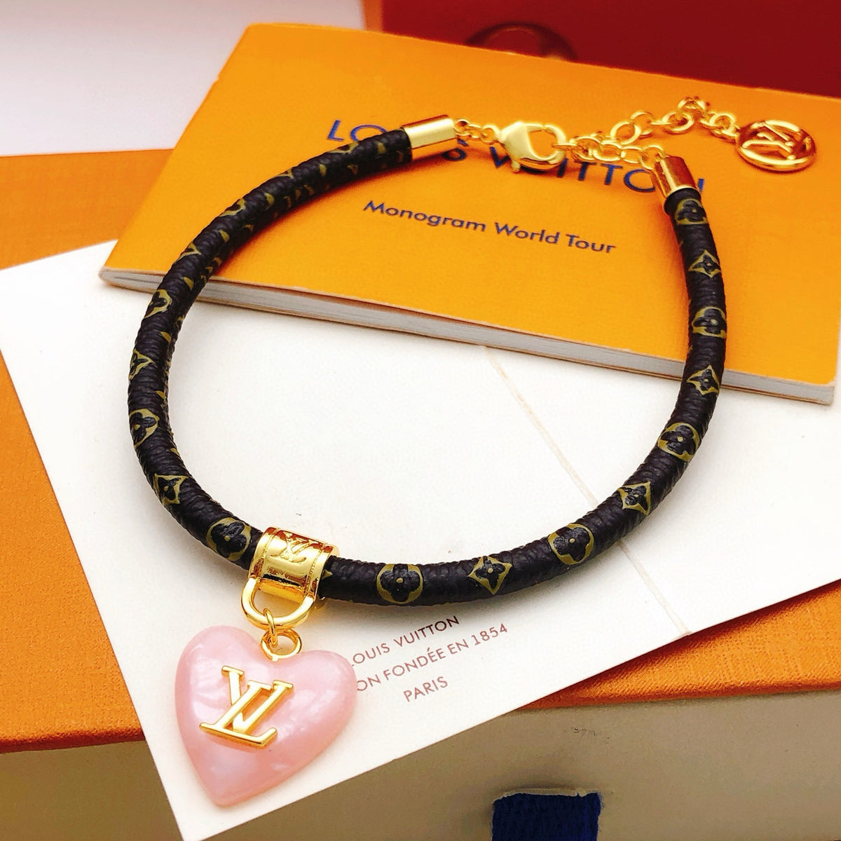 Heart Bangle in Gold-Tone – Design 001 main product view