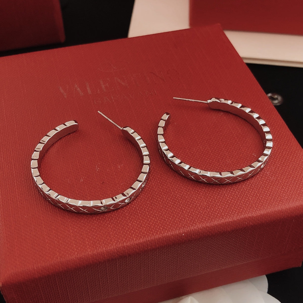 Moon Statement Earrings in Gold-Tone – Design 001 front product view