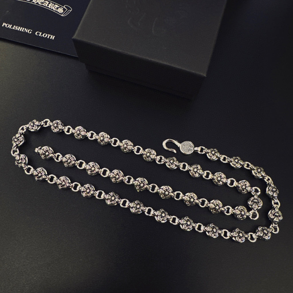 Signature Emblem Pendant Necklace in Polished Metal-Tone – Design 017 main product view