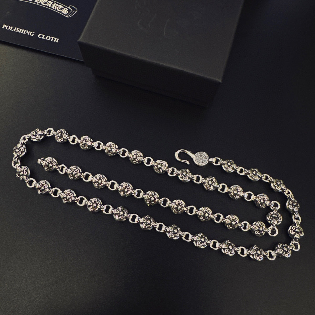 Signature Emblem Pendant Necklace in Polished Metal-Tone – Design 017 main product view