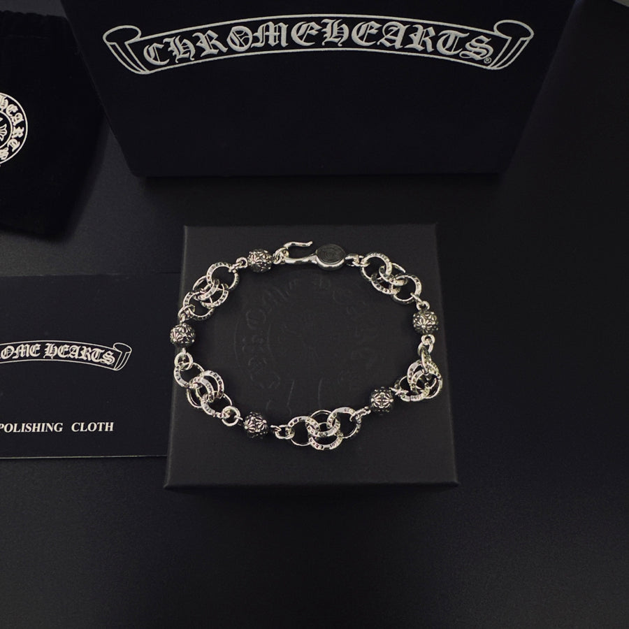 Gothic Emblem Statement Bracelet in Metal-Tone – Design 01 main product view