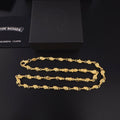 Signature Emblem Pendant Necklace in Gold-Tone – Design 008 main product view