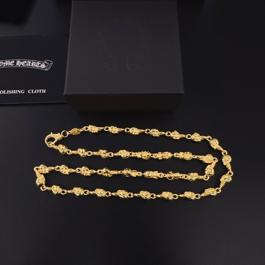 Gothic Emblem Pendant Necklace in Gold-Tone main product view