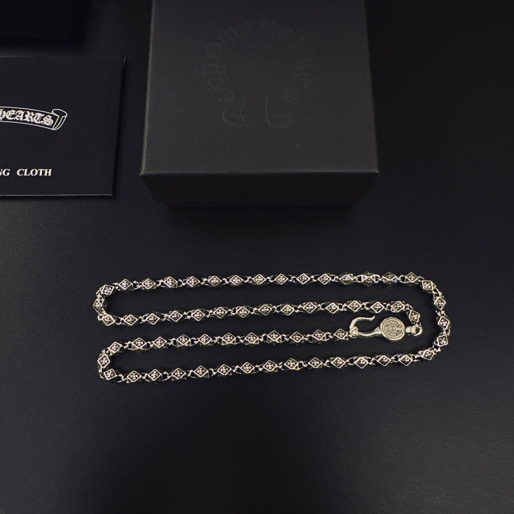 Signature Emblem Pendant Necklace in Polished Metal-Tone – Design 016 main product view
