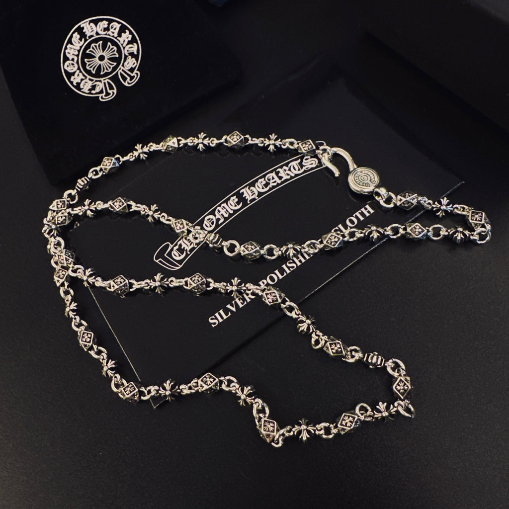 Signature Emblem Pendant Necklace in Polished Metal-Tone – Design 015 styled product view