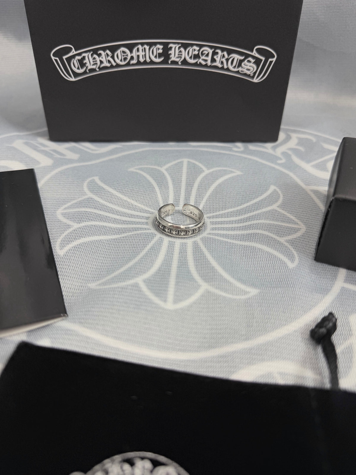 Signature Emblem Statement Ring in Polished Metal-Tone – Design 023 main product view