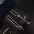 Gothic Emblem Pendant Necklace in Metal-Tone – Design 28 main product view