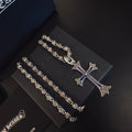 Gothic Emblem Pendant Necklace in Metal-Tone – Design 27 main product view