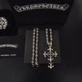Gothic Emblem Pendant Necklace in Metal-Tone – Design 22 main product view