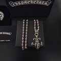 Gothic Emblem Pendant Necklace in Metal-Tone – Design 19 main product view
