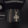 Gothic Emblem Pendant Necklace in Metal-Tone – Design 18 main product view