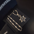 Gothic Emblem Pendant Necklace in Metal-Tone – Design 14 main product view