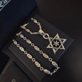 Gothic Emblem Pendant Necklace in Metal-Tone – Design 13 main product view