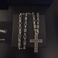 Gothic Emblem Pendant Necklace in Antique Silver-Tone – Design 13 main product view