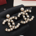 Signature Emblem Crystal-Accent Stud Earrings – Design 005 main product view