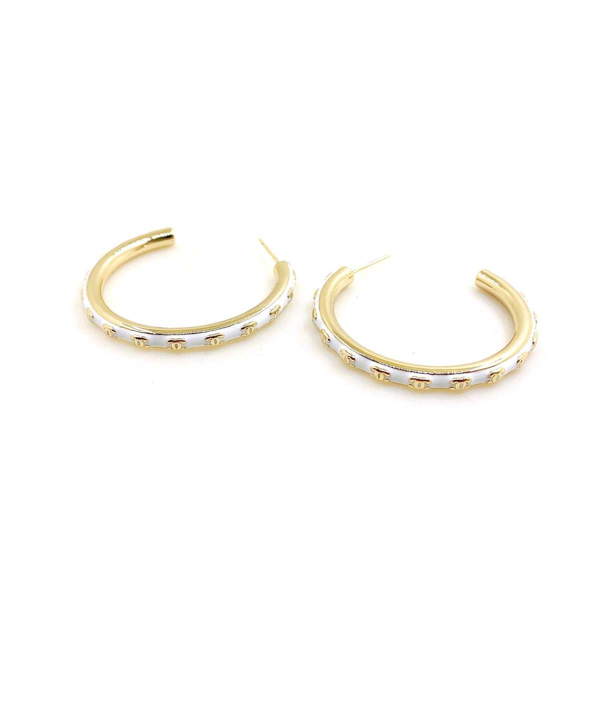Round Statement Earrings in Gold-Tone – Design 002 main product view