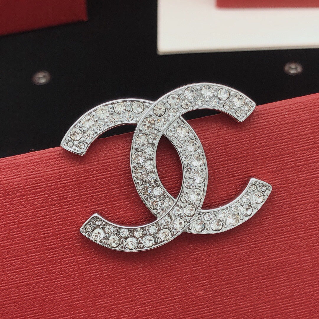 Signature Emblem Brooch in Silver-Tone – Design 002 main product view