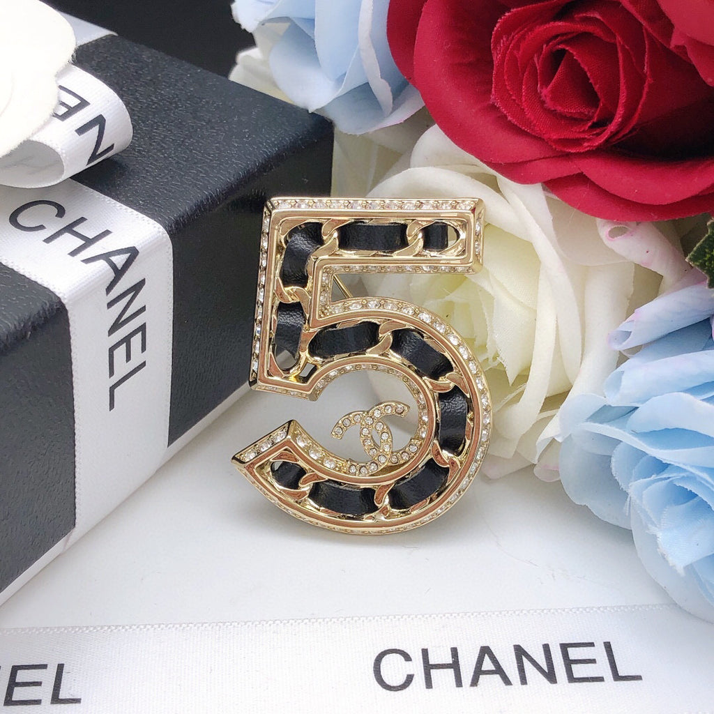 Signature Emblem Brooch in Polished Metal-Tone – Design 041 styled product view