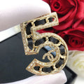 Signature Emblem Brooch in Polished Metal-Tone – Design 041 main product view