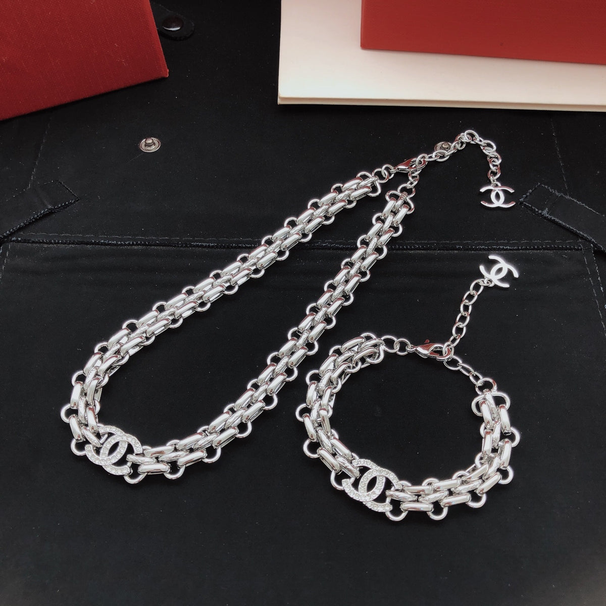 Signature Emblem Bracelet in Silver-Tone front product view