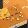 Letter Emblem Bracelet in Polished Metal-Tone – Design 020 main product view