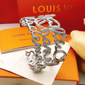 Letter Emblem Bangle in Silver-Tone main product view
