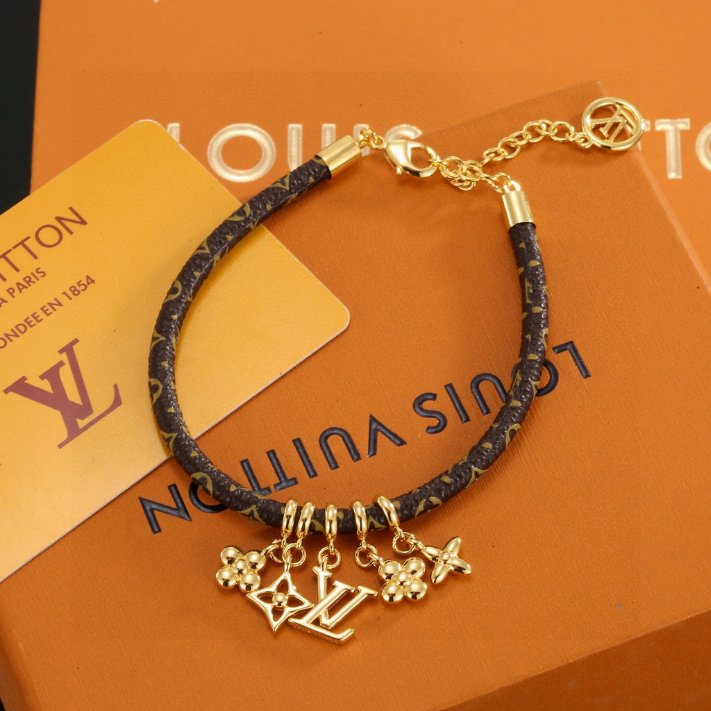 Floral Bangle in Polished Metal-Tone – Design 004 main product view