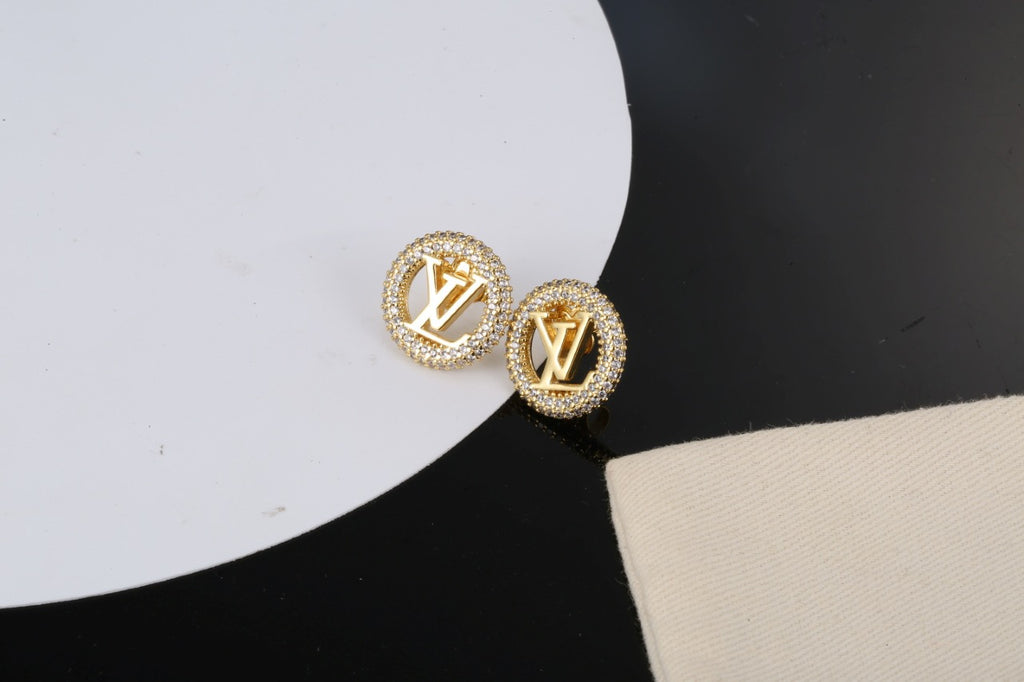 Letter Emblem Brooch in Polished Metal-Tone – Design 003 styled product view