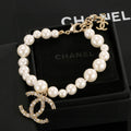 Double-C Emblem Bracelet in Gold-Tone – Pearl Detail – Design 003 main product view