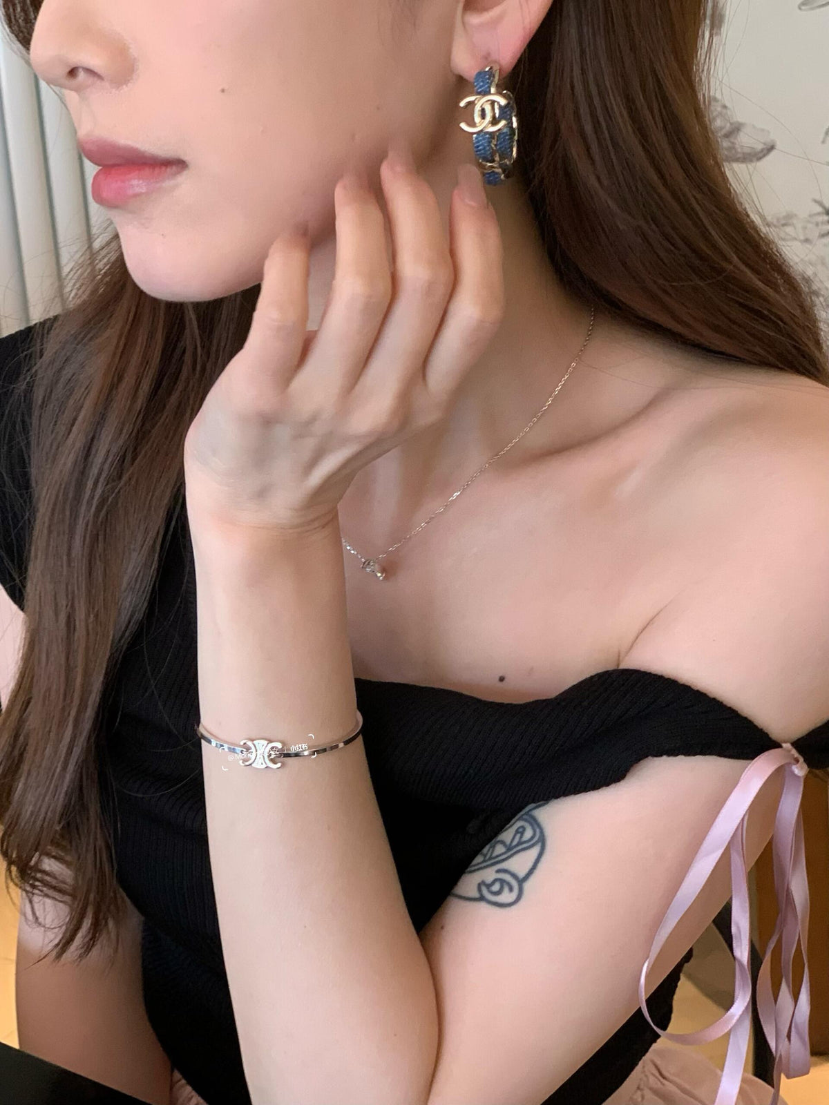 Signature Emblem Statement Earrings in Gold-Tone – Design 025 detail view