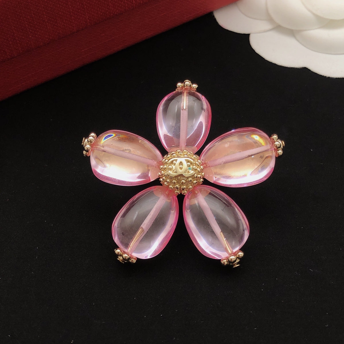 Floral Brooch in Gold-Tone main product view