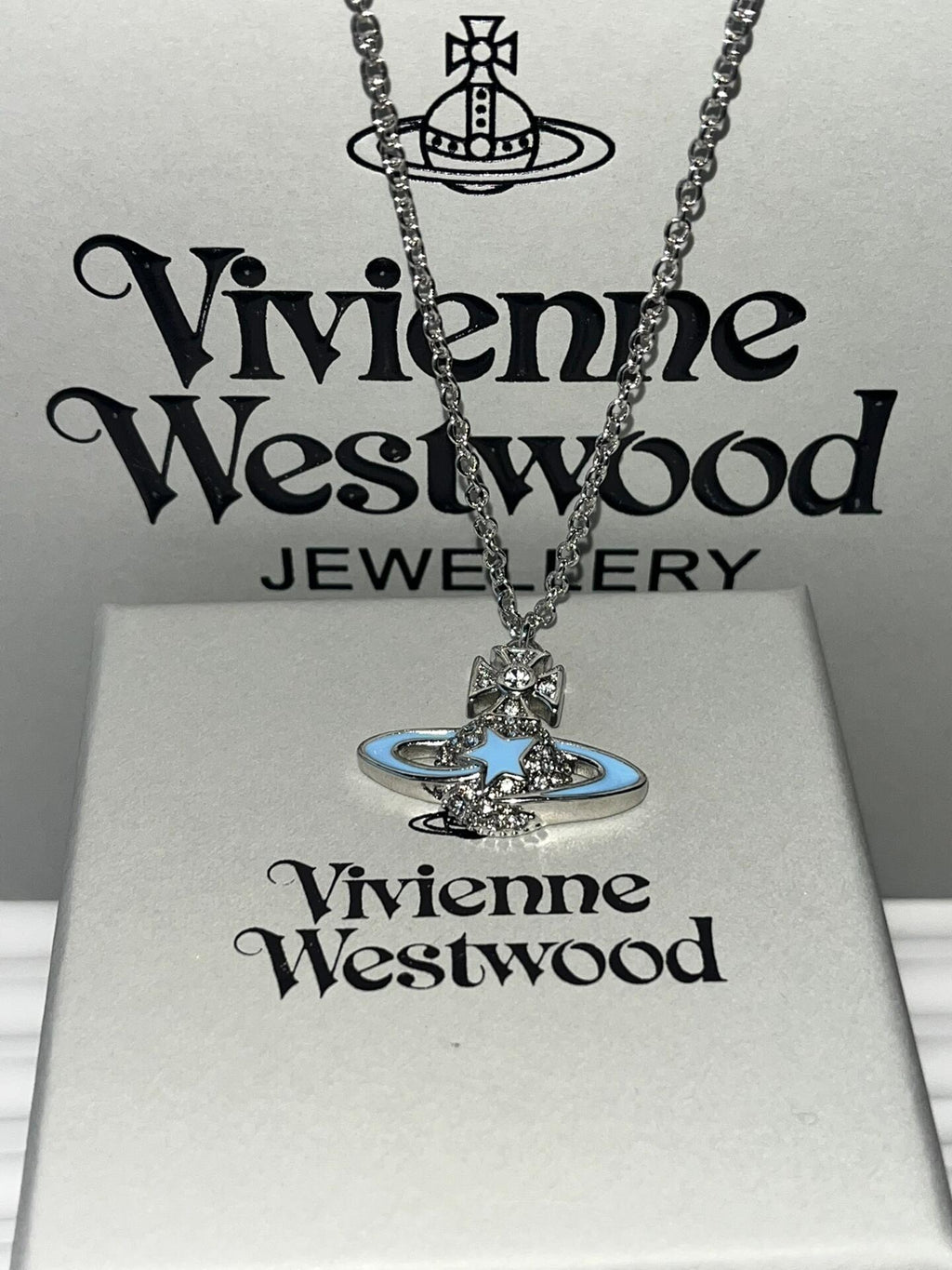Vivienne Westwood Orb-Inspired Emblem Jewelry Accessory in Polished Metal-Tone – Design 008 front product view